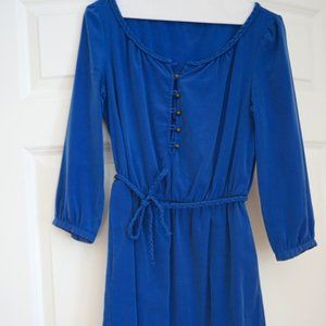 BANANA REPUBLIC Blue Midi dress - Size 0, Chiffon dress, Elastic waist line